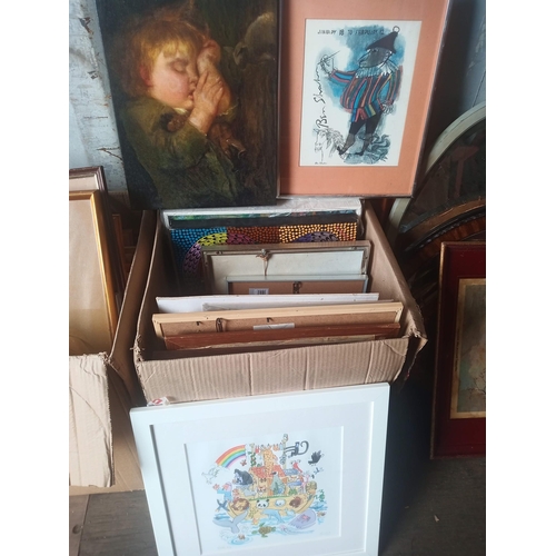 950 - Box of Prints, Paintings and Frames