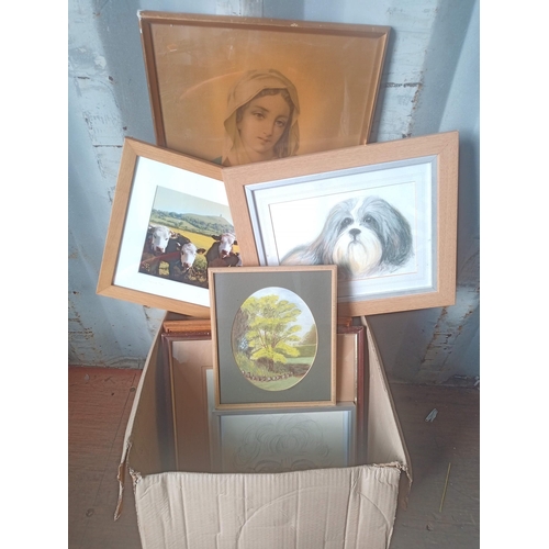 951 - Box of Prints, Paintings and Frames