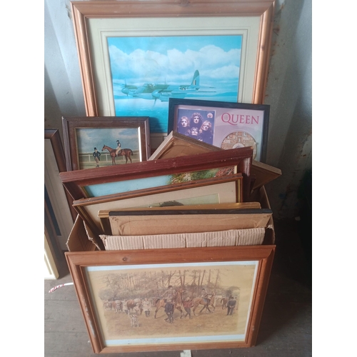 954 - Box of Prints, Paintings and Frames