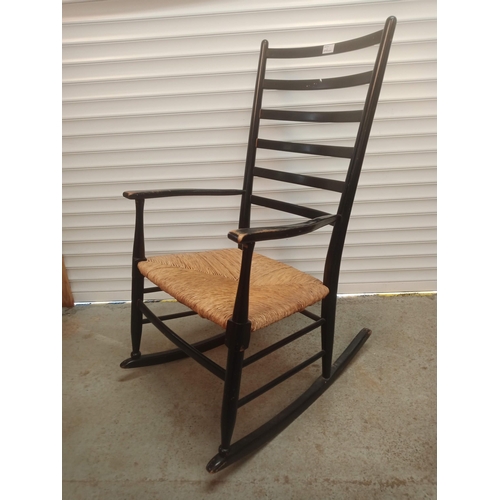 810 - Rattan Rocking Chair 98cm H, 54cm W, 65cm D