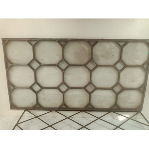 785 - 3 x Lead Glass Panels 1 x 76cm x 40cm, 2 x 85cm x 45cm