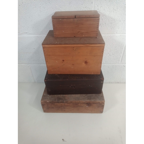 79 - 4 x Wooden Boxes