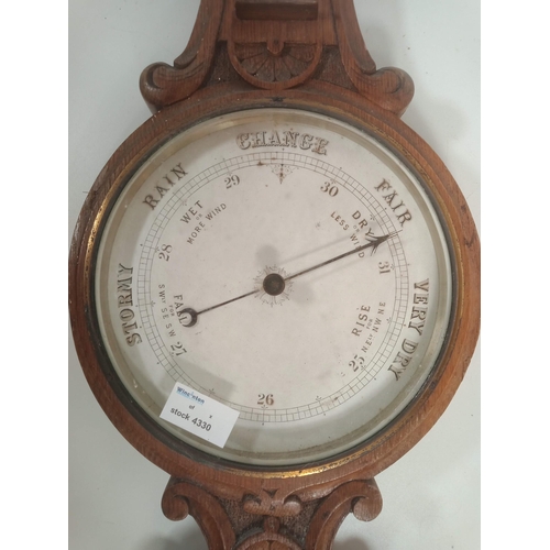 510 - Oak Barometer 85 x 27cm