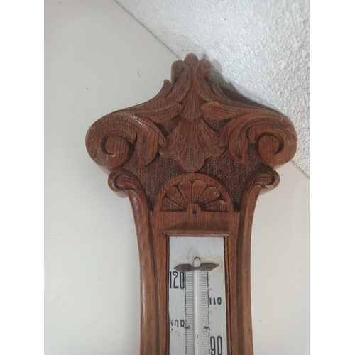 510 - Oak Barometer 85 x 27cm