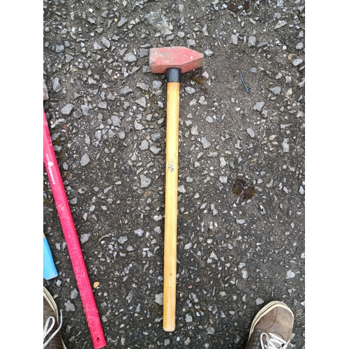 53 - A Sledgehammer, Axe and Pick Axe ( hammer needs new handle)