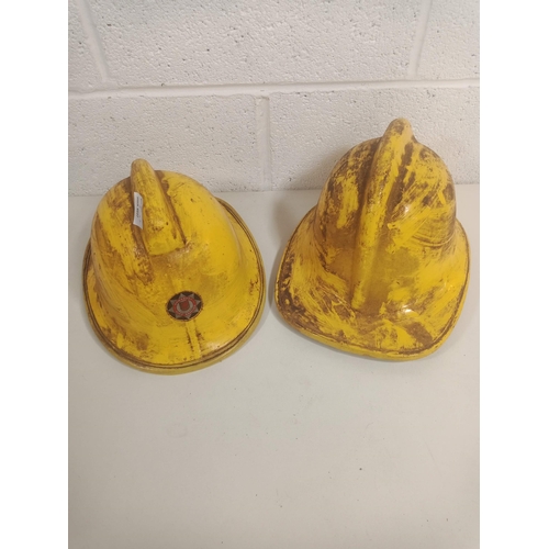 797 - 2 x Somerset Fire Brigade Helmets Circa 1982