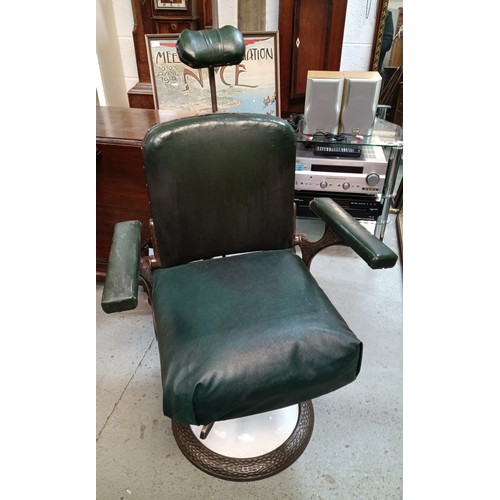 420C - Genuine Vintage Leather Barber Chair