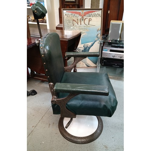 420C - Genuine Vintage Leather Barber Chair