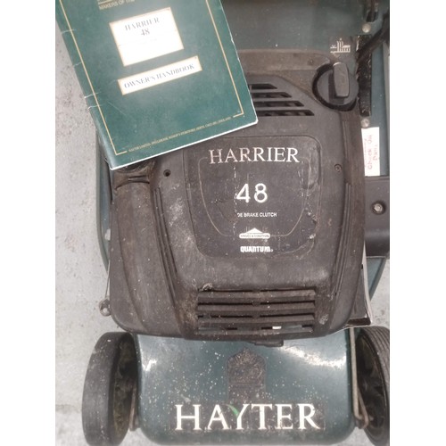 55 - Hayter Harrier 48 Petrol Lawn Mower and Handbook