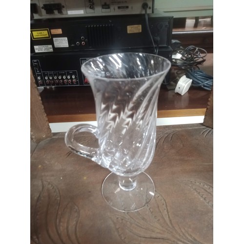 752 - Crystal Irish Coffee Glasses x 12