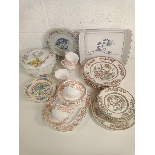 754 - A Box of Assorted China inc. Masons, Royal Worcester Country Kitchen, Johnson Bros Indian Tree etc.