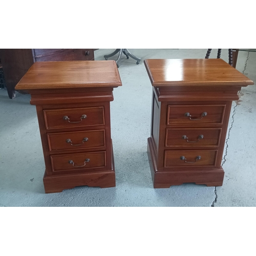 93 - A Pair of Matching Solid Wood Bedside Drawers 65cm x 47cm x 40cm