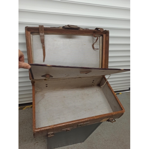 759 - Vintage Leather Suitcase