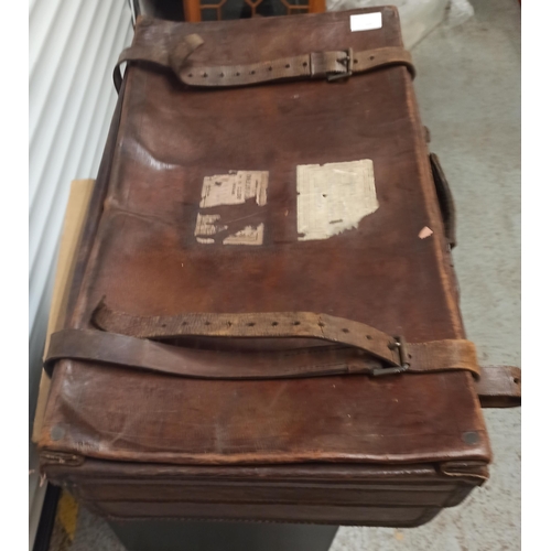 759 - Vintage Leather Suitcase