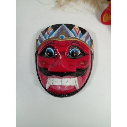 85 - 2 x Indonesian Topeng Demon Masks