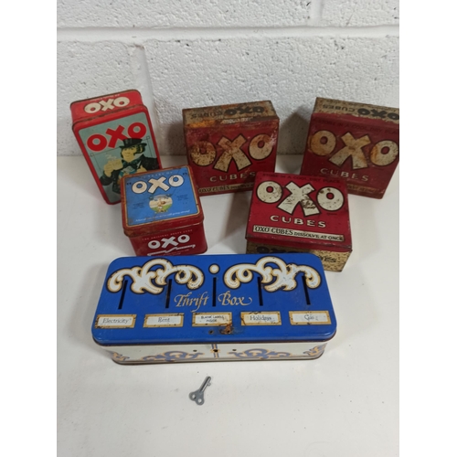 725 - 6 x Vintage Tins Oxo etc.