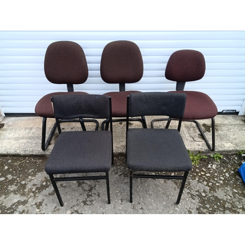 770 - 5 x Assorted Office Chairs