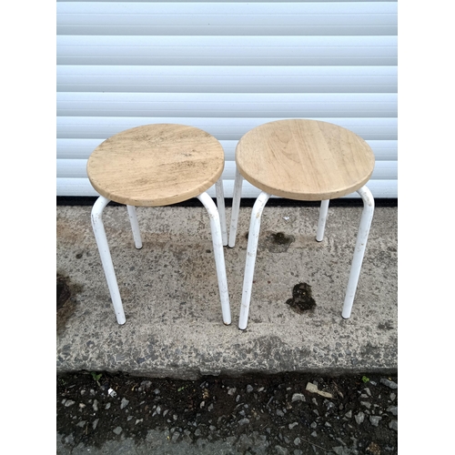 769 - 2 x Wooden Stools