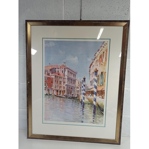 734 - A Venetian Scene By Barry Haske - Triton Galleries Signed Limited Edition Print-