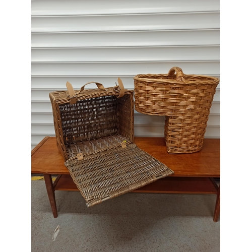 743 - Wicker Hamper 20 x 40 x 32 and Stair Basket