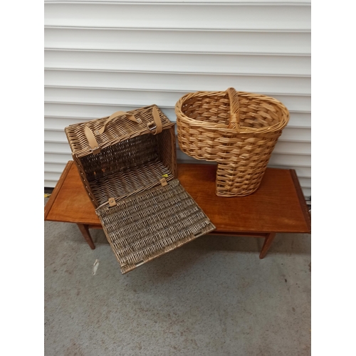 743 - Wicker Hamper 20 x 40 x 32 and Stair Basket