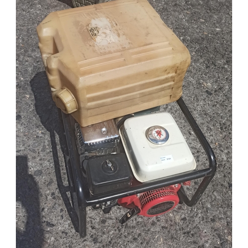 808 - 1 5HP Honda Petrol Generator - Working and Petrol Can