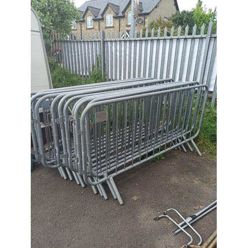 807 - 11 x Metal Barriers 110cm W x 210cm Long