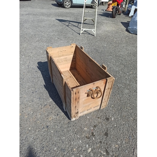 31 - Wooden Crate 53cm H x 99cm W x 52cm