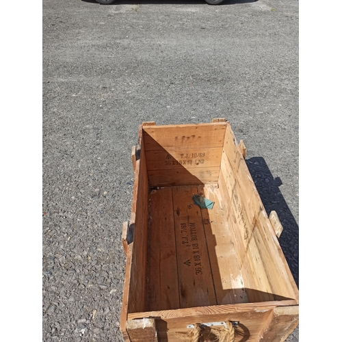 33 - Wooden Crate 53cm H x 99cm W x 52cm