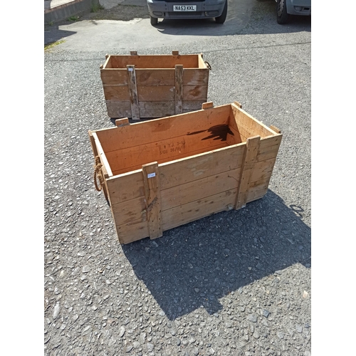 32 - Wooden Crate 53cm H x 99cm W x 52cm