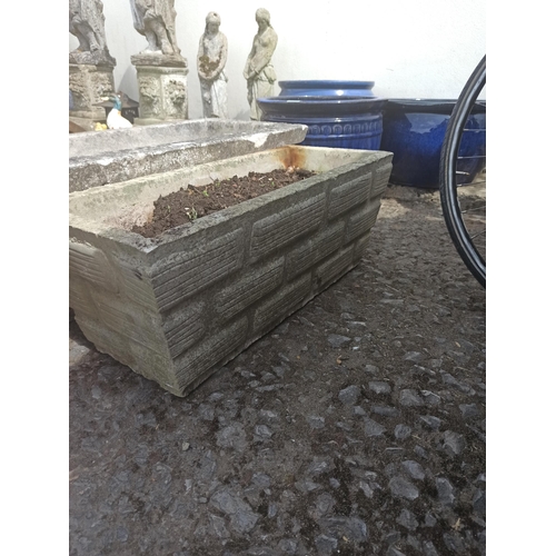 15 - 2 x Rectangle Planters 27cm x 80cm x 38cm & 25cm x 65cm x 28cm