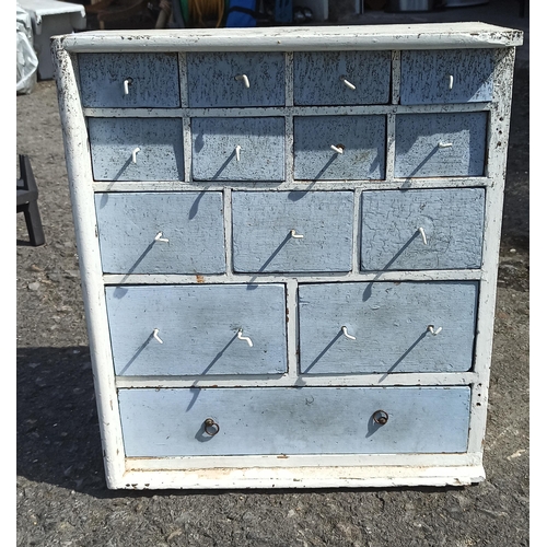 780 - Wooden 14 Drawer Unit 56 x 50 x 32cm