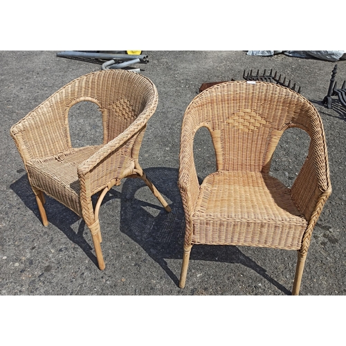 20B - Pair of Cane/ Wicker Chairs