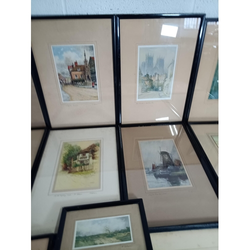 765 - A Large Series of Framed Prints by F Robson