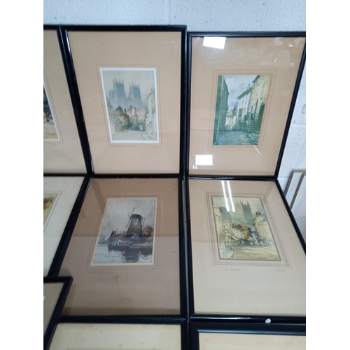 765 - A Large Series of Framed Prints by F Robson