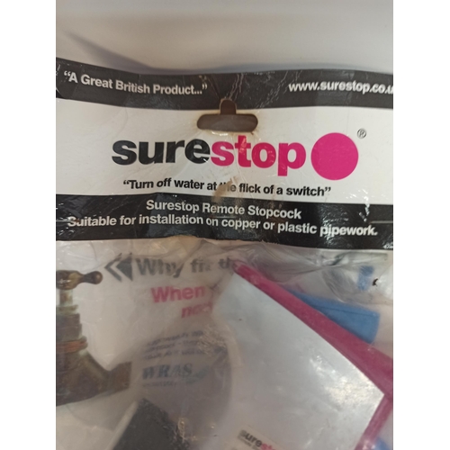 92B - 2 x Sure Stop Stop Cocks Sealed in Packets