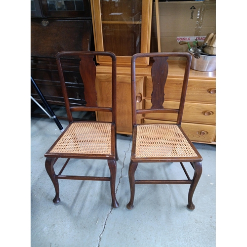 335 - 2 x Cane Seated Chairs