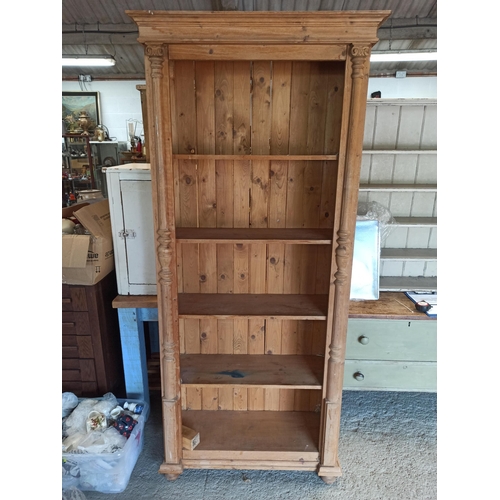 542 - Pine Bookcase 200 x 90 x 38cm - In Need of Slight Attention