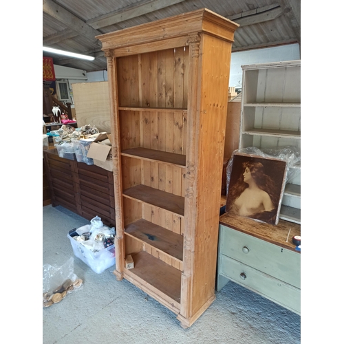 542 - Pine Bookcase 200 x 90 x 38cm - In Need of Slight Attention