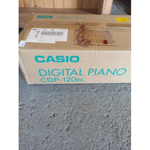 526 - Casio CDP-120BK Digital Piano - New in Sealed Box with Stand