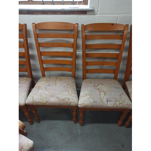 347 - 6 Pine Chairs( 2 Carvers)