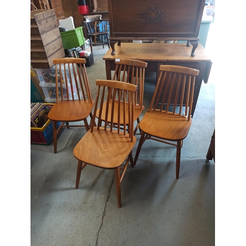 332 - Ercol Stick Back Chairs x 4