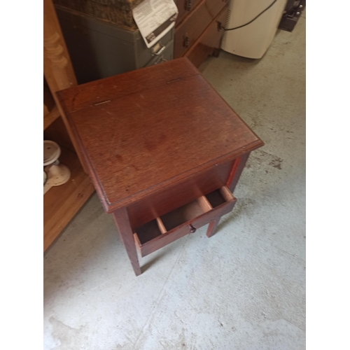 566 - Antique Mahogany Sewing Box 64 x 40 x 40cm