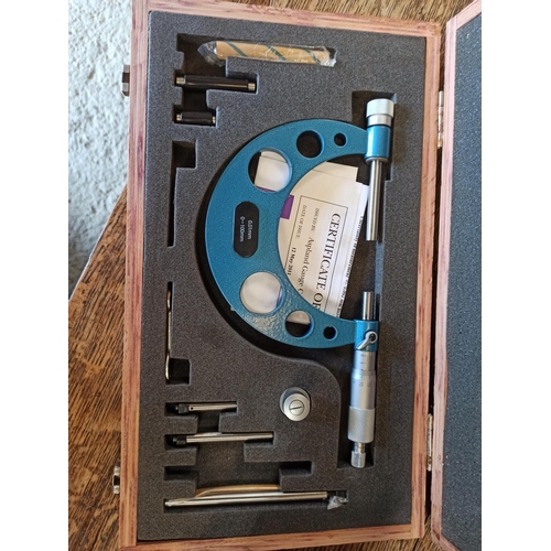 538 - 0-100mm Micrometer with Standards and Baty 0.0005 D.T.I