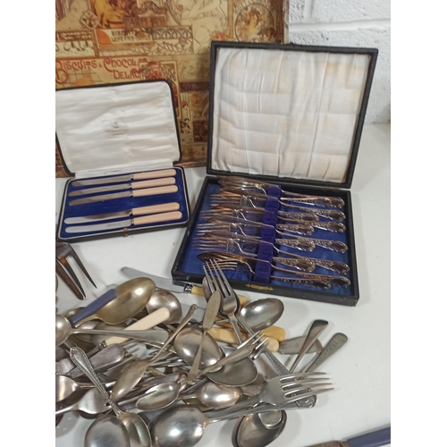 533 - Mixed Lot to include Cutlery, Toast Rack, Jug and Other Items including some Silver Plate