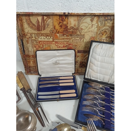 533 - Mixed Lot to include Cutlery, Toast Rack, Jug and Other Items including some Silver Plate