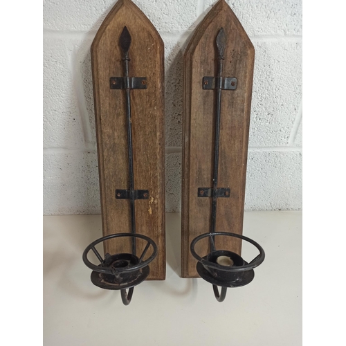 535 - Wall Mounted Candle Sconces 50cm x 12cm x 20cm