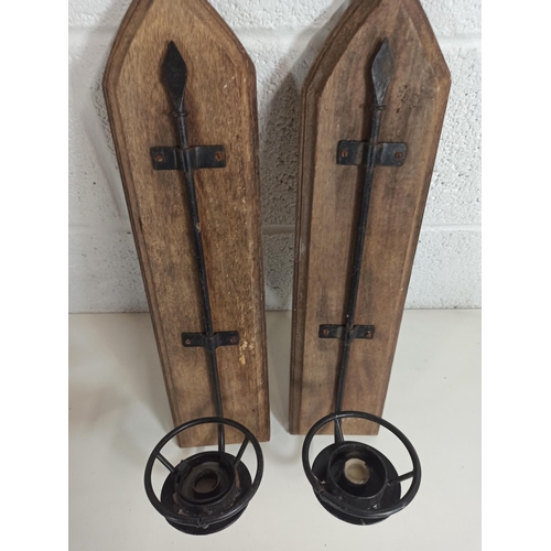 535 - Wall Mounted Candle Sconces 50cm x 12cm x 20cm