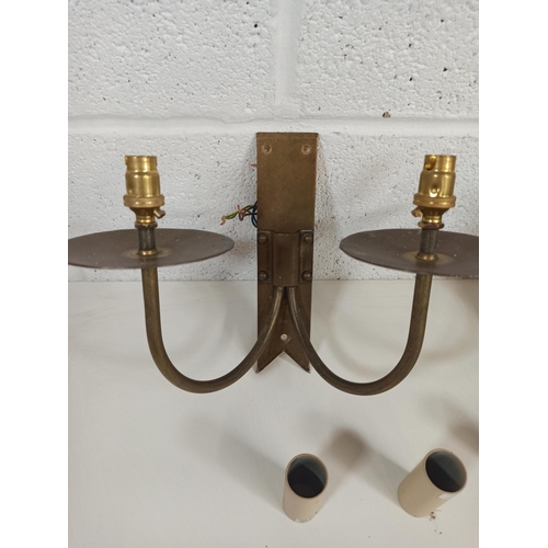 150 - A Pair of Brass Wall Lights