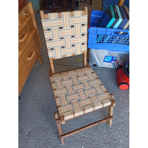 353 - Vintage Small Webbing Chair